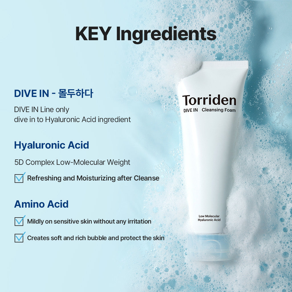 DIVE IN Low Molecular Hyaluronic Acid Cleansing Foam